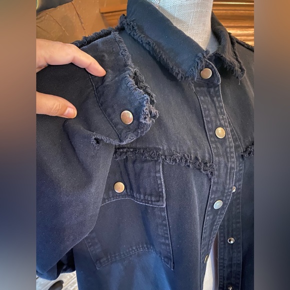 Rock & Roll Oversized Jean Shacket - Picture 8 of 11